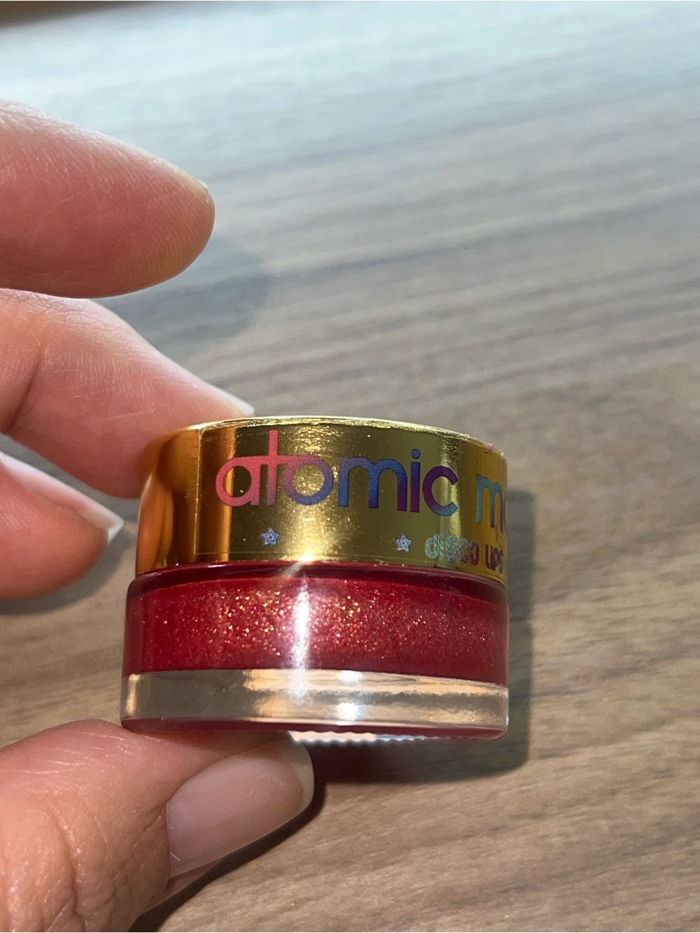 Atomic Makeup Shimmer Lip Gloss - Sparkling Red